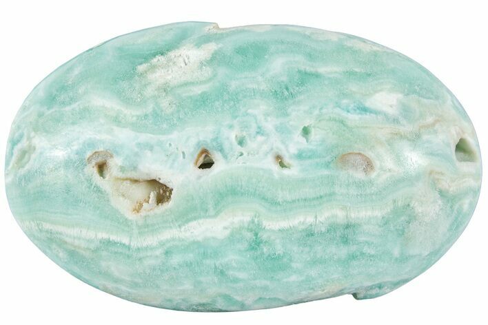 Polished Blue Caribbean Calcite Stone #221339